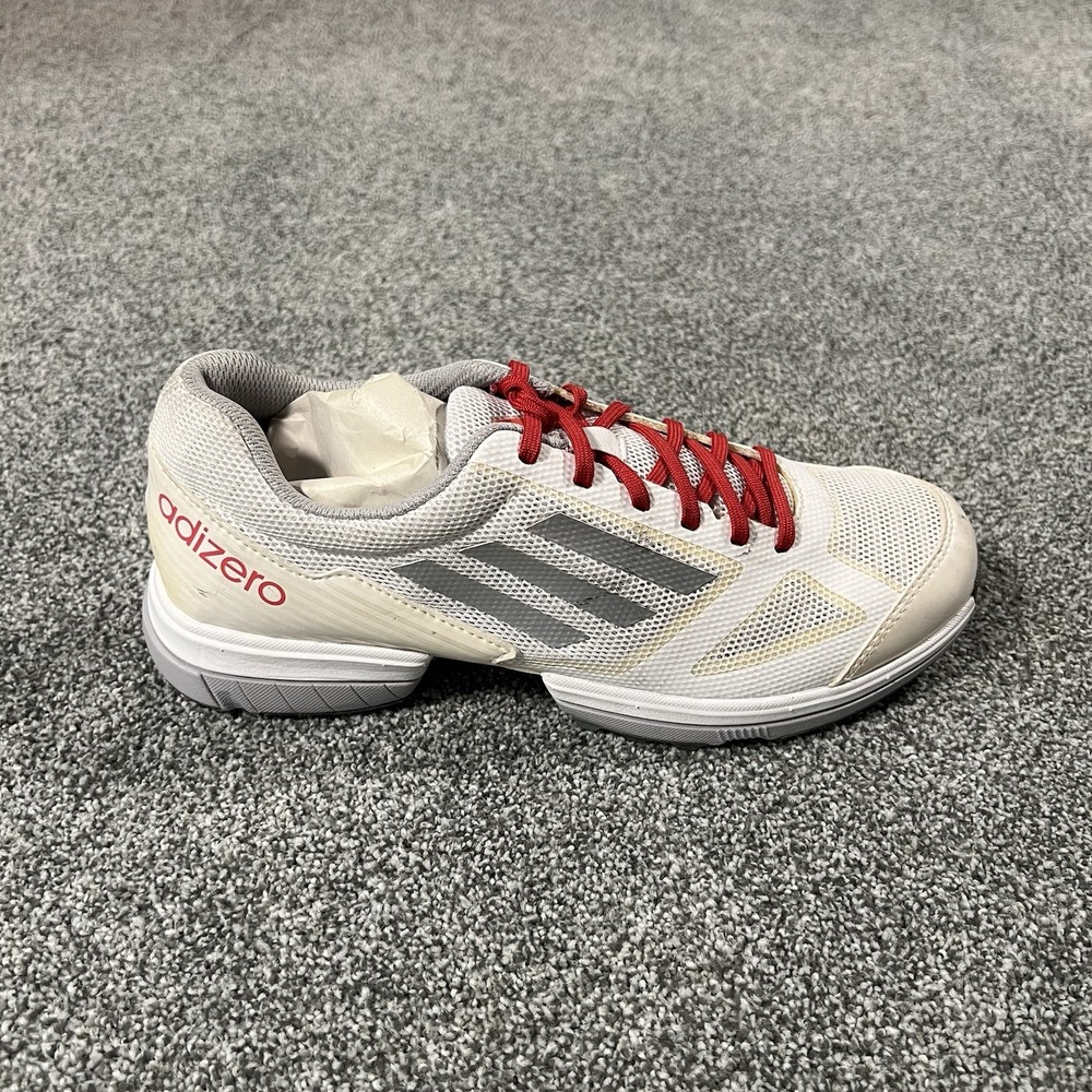 Adidas Adizero Womens Size 8 White Silver Red Running Shoes Sneakers 674710 2013